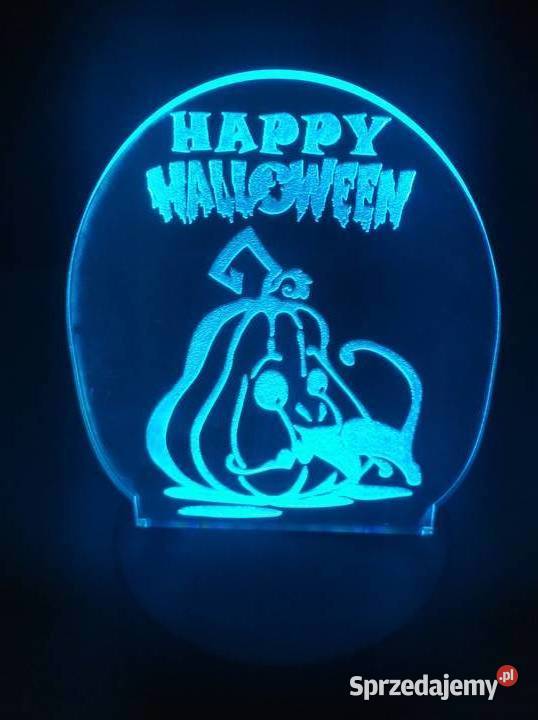 halloween lampka led 3d iluzja prezent