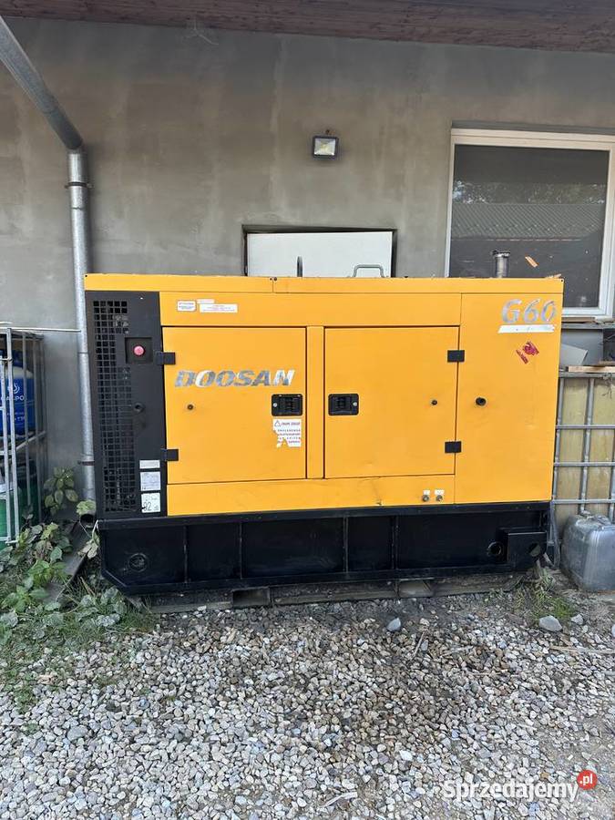 Agregat prądotwórczy Doosan 60 kVA z silnikiem małopolskie Bystra Podhalańska sprzedam