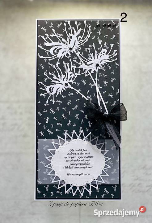 Kartka kondolencyjna ręcznie robiona w kopercie Mielec