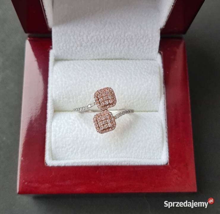 Pierścionek złoto 9k diamenty Otwock