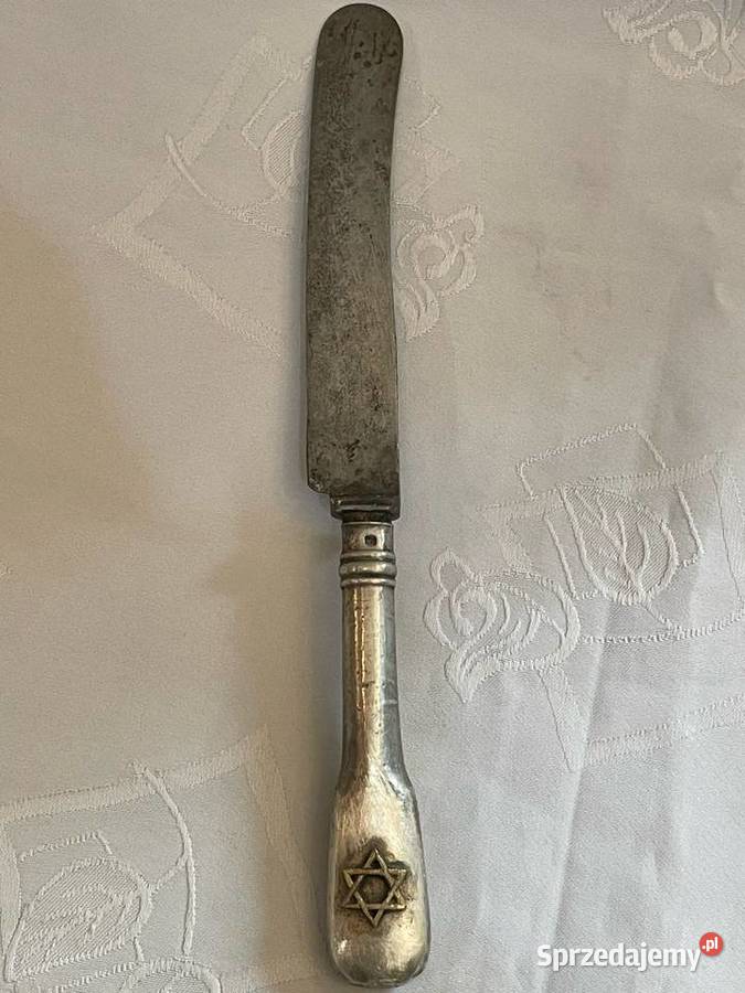Posrebrzany nóż z Gwiazdą Dawida Kraków