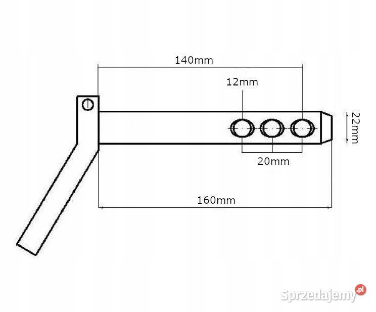 Sworzeń 22x160 mm Pozostałe Kamionna