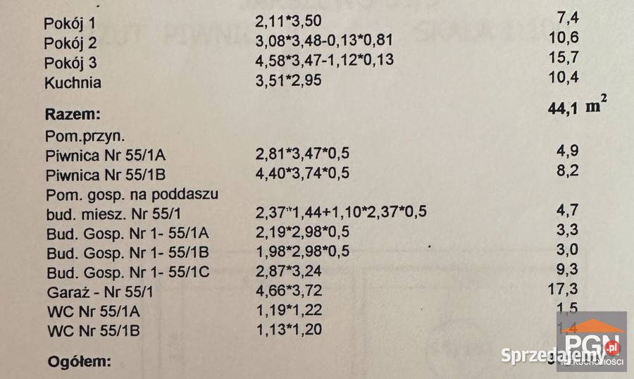 Sprzedam mieszkanie Kamień Pomorski 45m2 Liczba pokoi 3