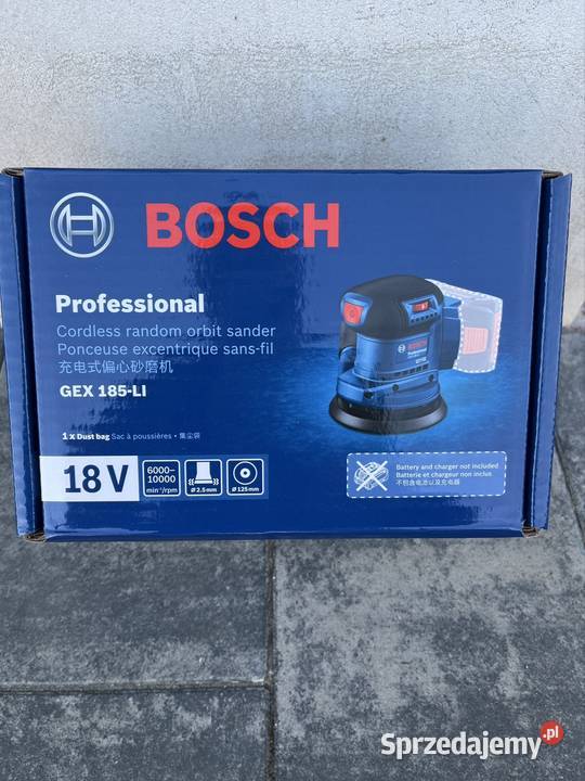 Szlifierka Bosch Gex 185li Szlifierki mimośrodowe