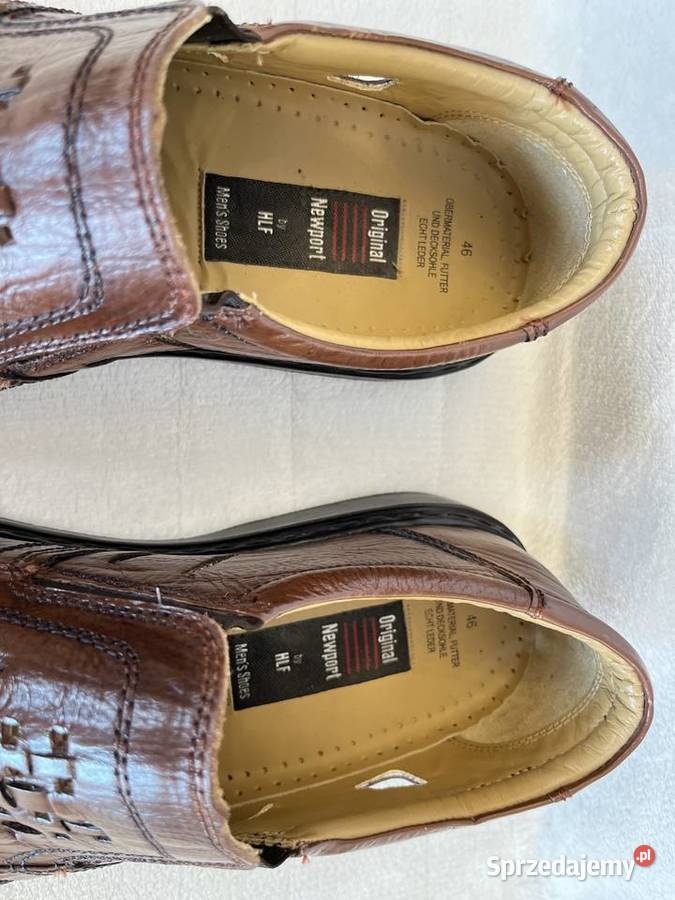 Męskie letnie buty mokasyny sandały skórzane skóra Jastrzębie-Zdrój