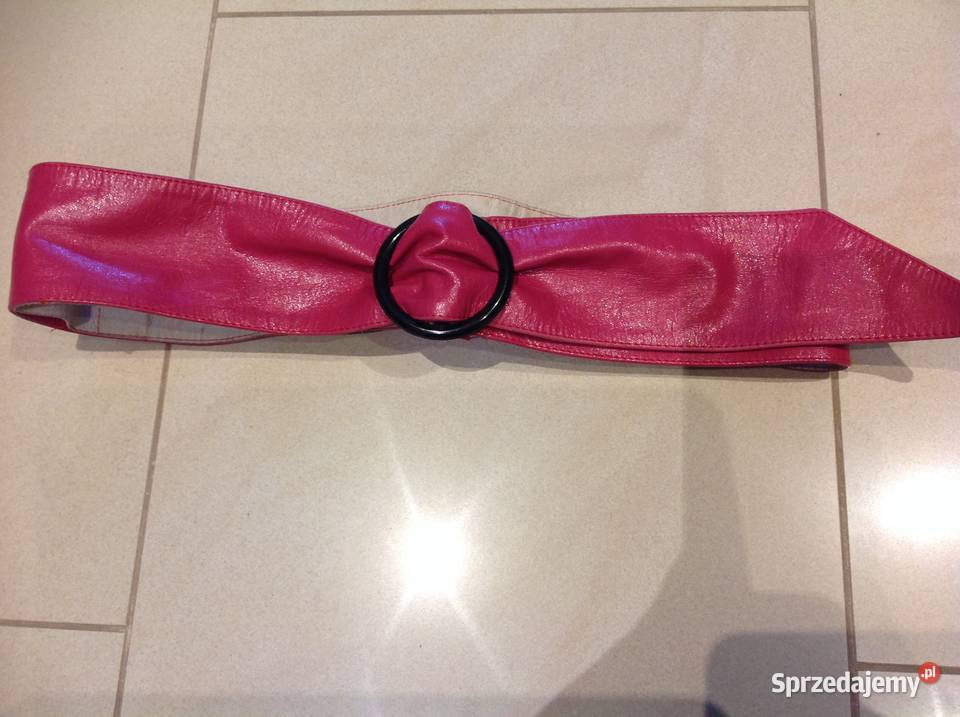 Pasek Skórzany Damski UNI Bordowy Skóra Nowa Sól