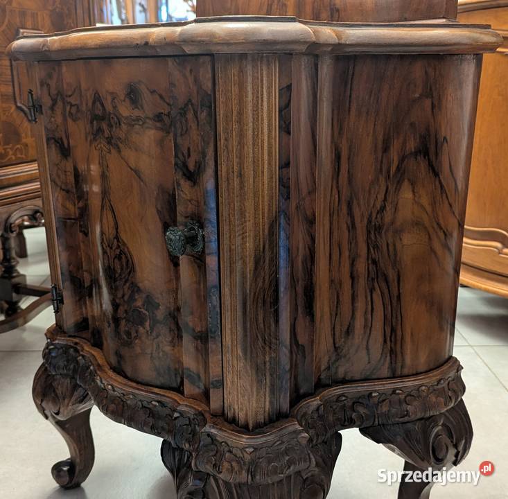 Wspaniała szafka neobarokowa orzech z czeczotą Dąbrowa Górnicza