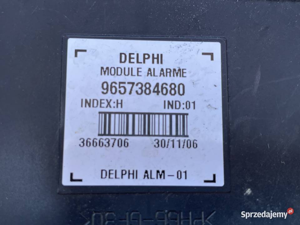 9657384680 moduł sterownik alarmu Peugeot 307 Szczecin