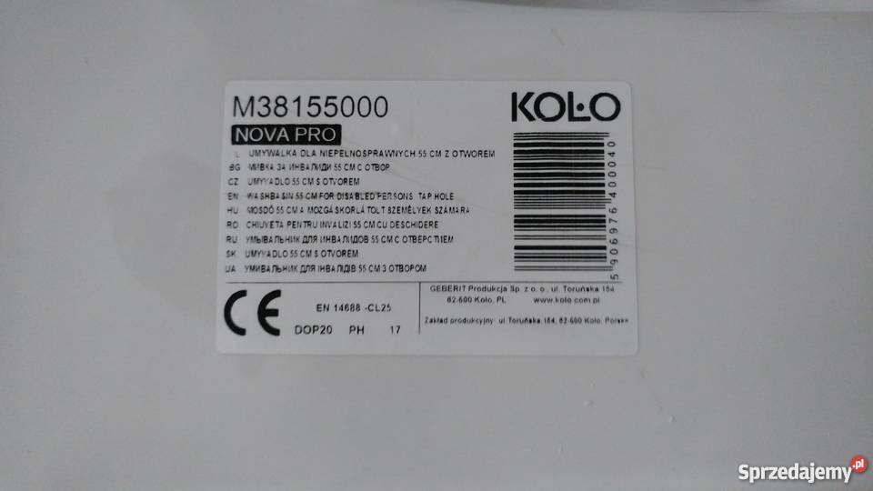 Umywalka niepełnosprawnychKOŁO NOVA BEZ BARIER Warszawa