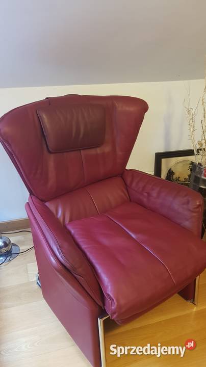 Szezlong fotel look skóra nikiel sygnatura lata Orneta