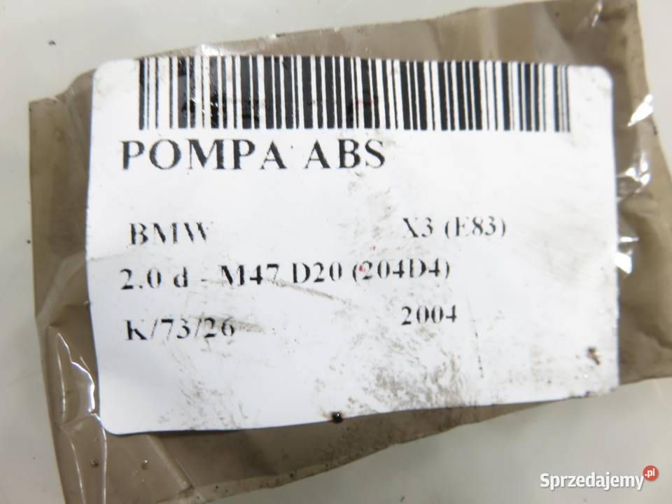 POMPA ABS BMW X3 E83 0265950318 osobowe małopolskie