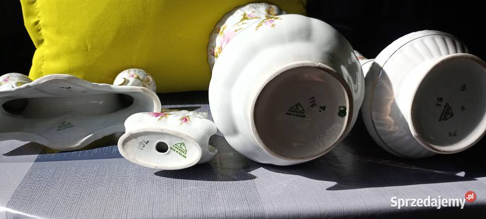 Wazonik Dzbanek Świecznik Serwetnik w różyczki z Zielona Góra sprzedam