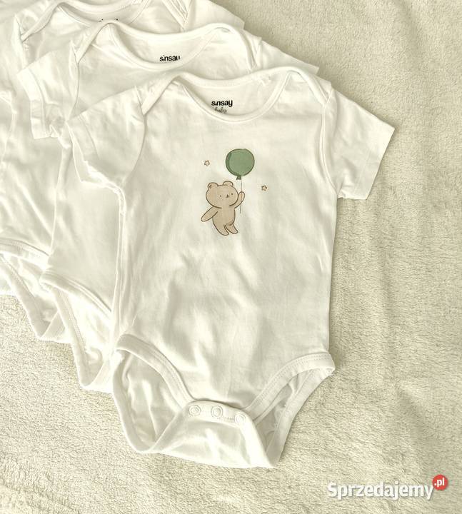 Body niemowlęce Sinsay 62 bawełna białe Szczecin