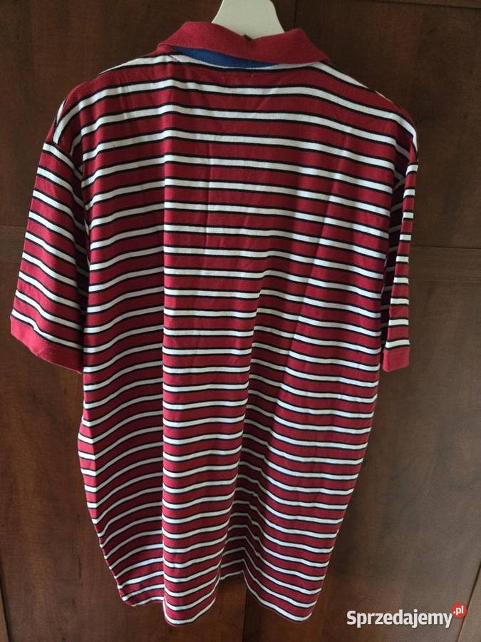 Czerwonobiała koszulka polo US Polo ASSN stan Czaplinek