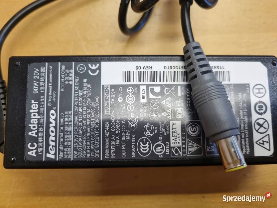 Zasilacz Lenovo 90W 20V 45A wtyk 79x55mm pin Warszawa