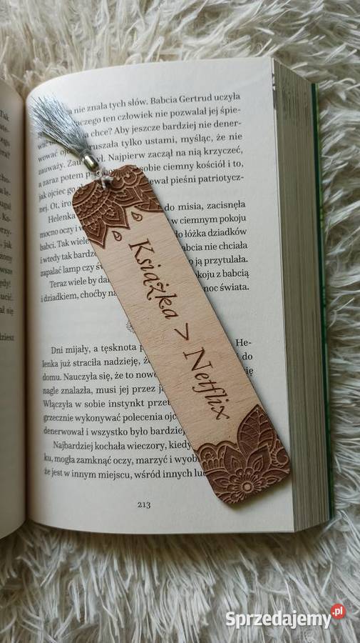 Drewniana Grawerowana Dwustronnie Zakładka do Kraków