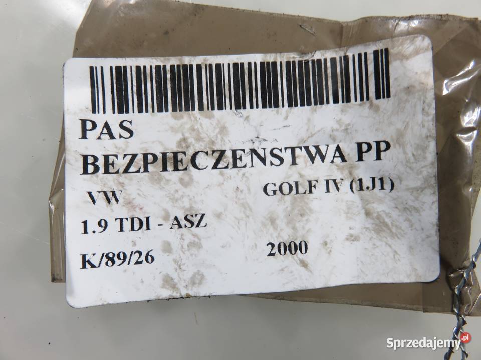 PAS PRAWY PRZEDNI VW GOLF IV 1J4857706AA małopolskie