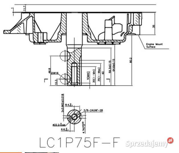 SILNIK LONCIN LC1P75FF DO KOSIARKI SPALINOWY Opalenica