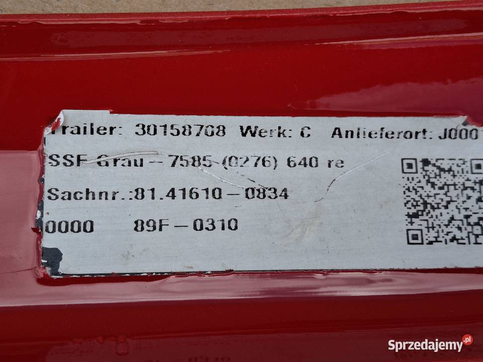 MAN TGX TG3 TGS NAROŻNIK ZDERZAKA PRAWY METALOWY lubuskie Bieleń