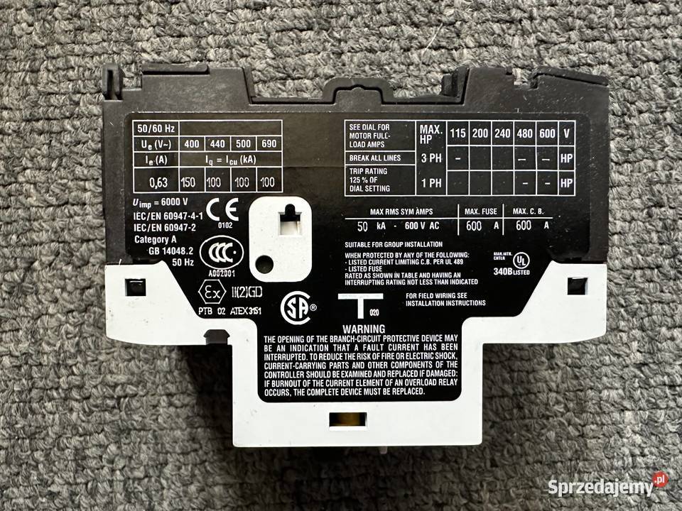 Wyłącznik silnikowy PKZM0063 072733 Eaton Łódź