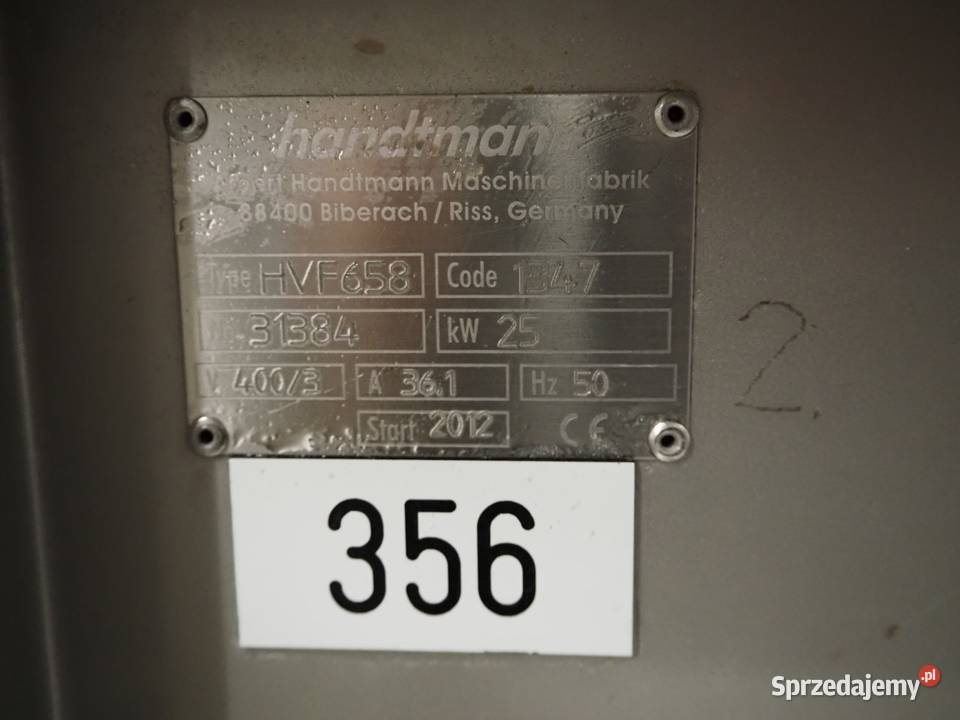 Handtmann HVF 658 Nadziewarka wysokiej próżni z Krotoszyn