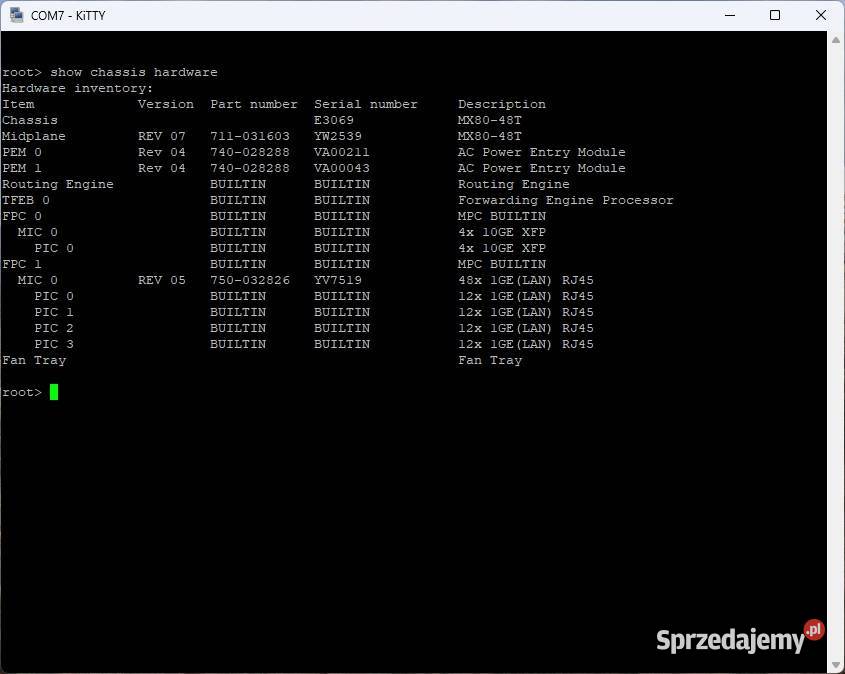 Juniper MX8048T sprawny testowany router Poznań