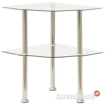 vidaXL 2poziomowy stolik 38x38x50 przezroczyste