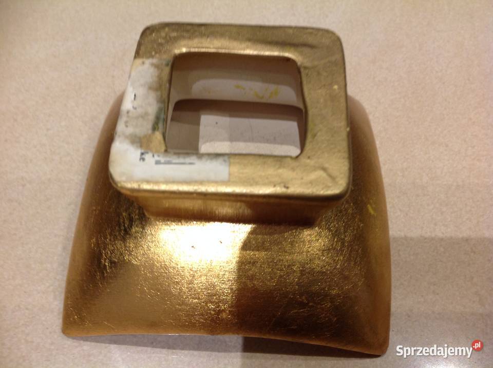 Podstawa Złota Ceramiczna Na Świece Świecznik Nowa Sól