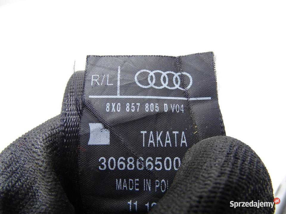 PAS BEZPIECZEŃSTWA TYŁ TYLNY 8X0857805D AUDI A1 osobowe