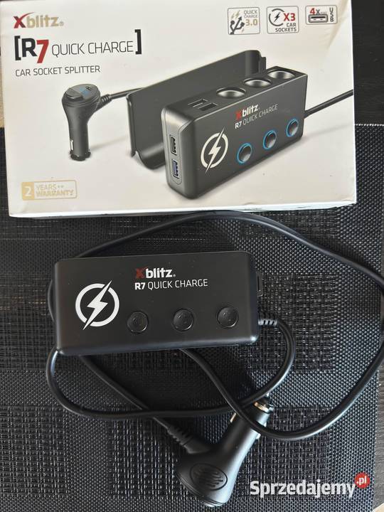 Rozdzielacz samochodowy Xblitz R7 USB QC 30 z wielkopolskie Pleszew