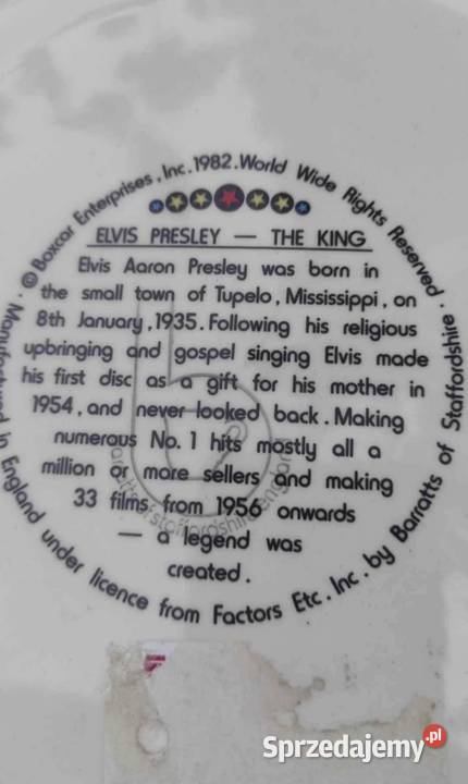 KOLEKCJONERSKA POZŁACANA PORCELANA BARRATTS 1982 Pabianice sprzedam