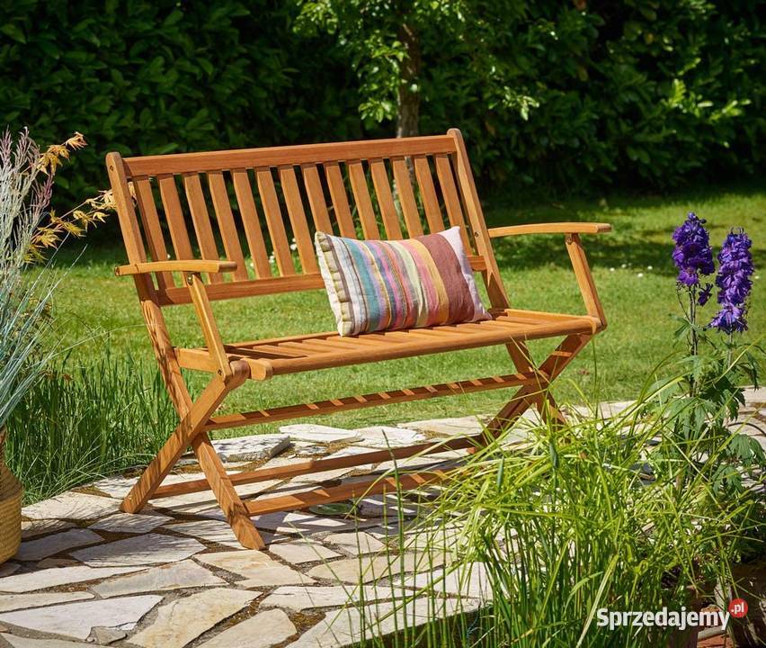 Ławka ogrodowa drewno eukaliptusowe 120 meble Meble ogrodowe