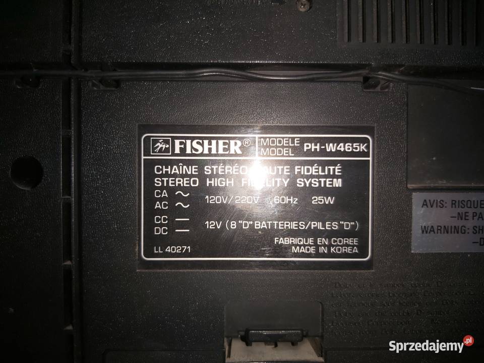 Fisher phw465k radiomagnetofon pomorskie Gdynia