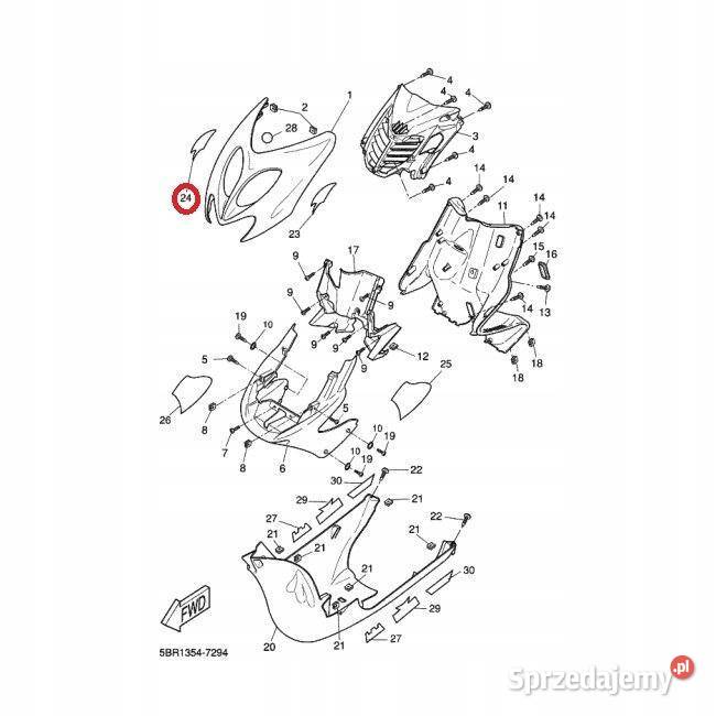 NAKLEJKA CZACHY PRAWA YAMAHA YQ50 AEROX 2001 Emblematy sprzedam