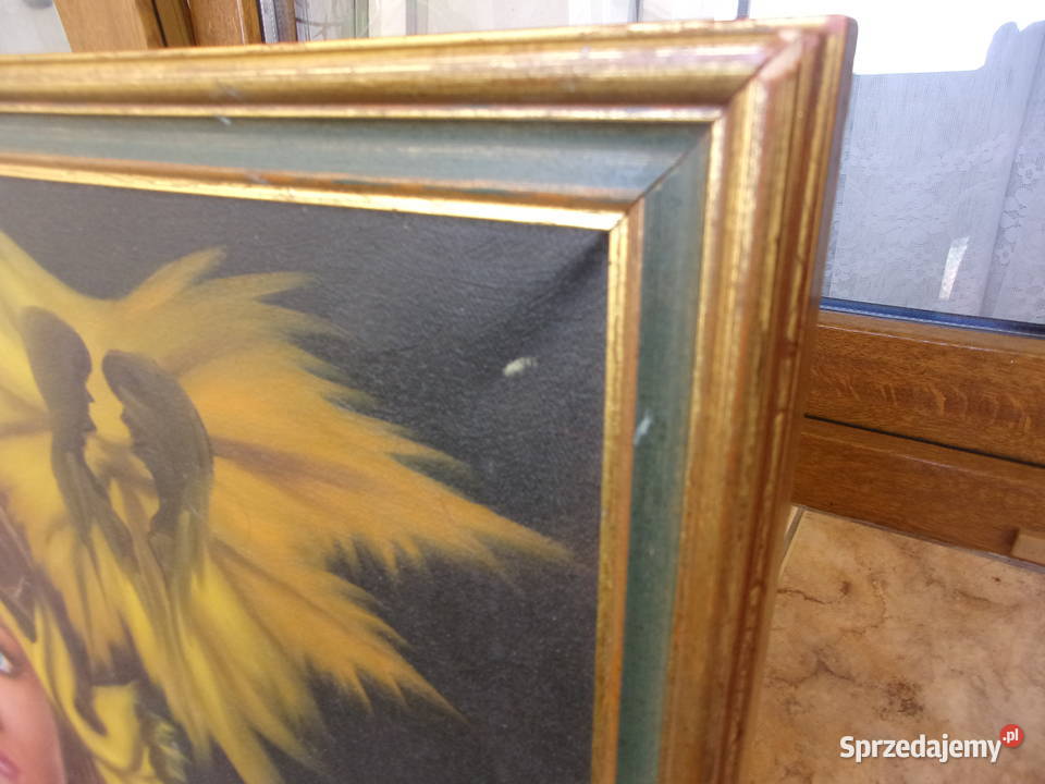 Stary ładny obraz MIŁOSNE WSPOMNIENIE w Warszawa