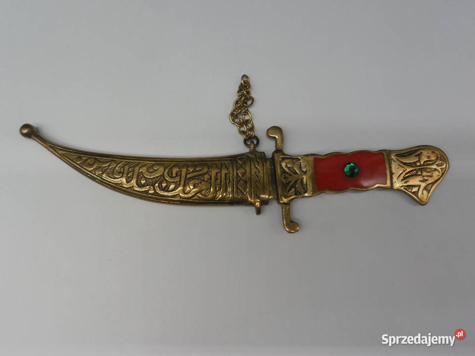 Ozdobny Sztylet nożyk do listów Mosiądz Raszków