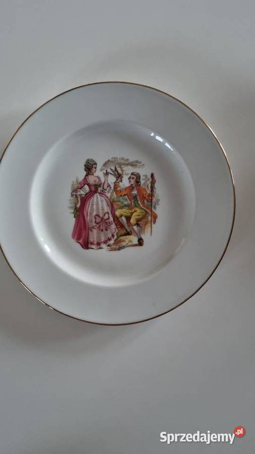 Talerz Dekoracyjny Porcelana Limoges Scenka wielkopolskie Wola Podłężna
