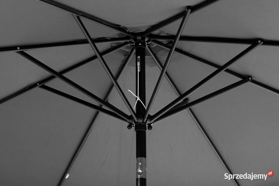 Parasol ogrodowy duży 3 m skośny łamany z korbą Parasole ogrodowe