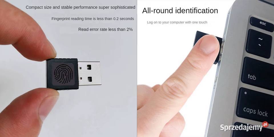 Czytnik linii papilarnych USB Windows Hello kujawsko-pomorskie Bydgoszcz