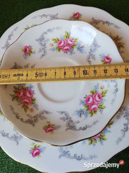 Porcelanowa filiżanka zestaw w róże Royal Kent Gorlice