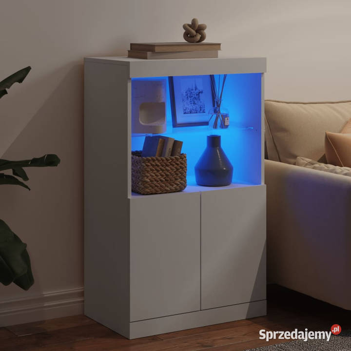 Szafka z oświetleniem LED biała 605x37x100 Warszawa