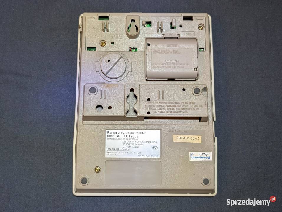 Telefon Panasonic KX T2365 JAPAN 1994 Instrukcja Urządzenia stacjonarne Piła