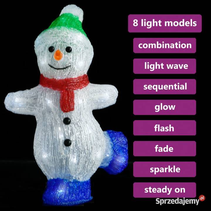 vidaXL Świąteczna akrylowa figurka bałwana z Boże Narodzenie Warszawa