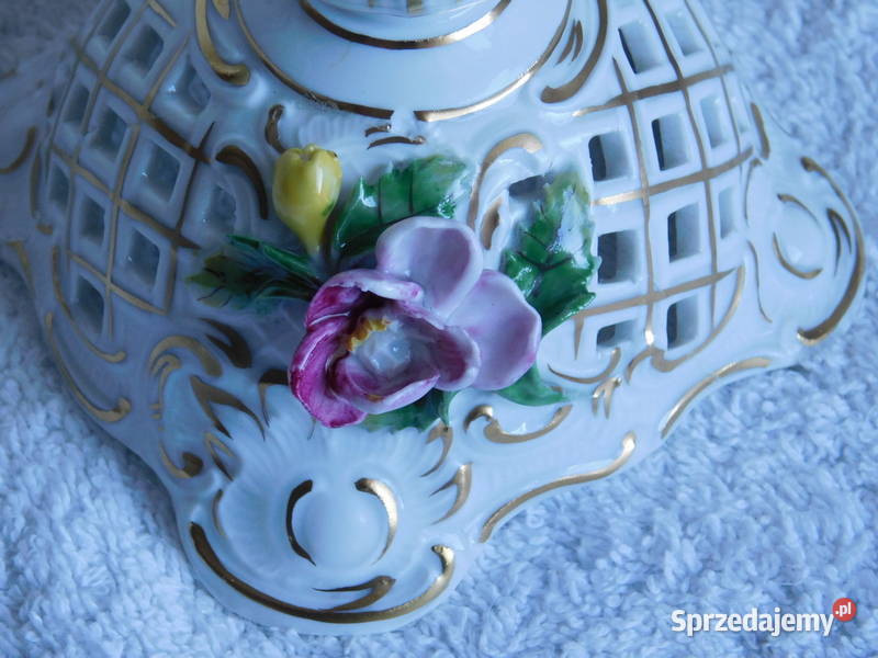 Świecznik porcelanowy 2 ramienny Dresden Niemcy Porcelana i szkło zachodniopomorskie Szczecin sprzedam