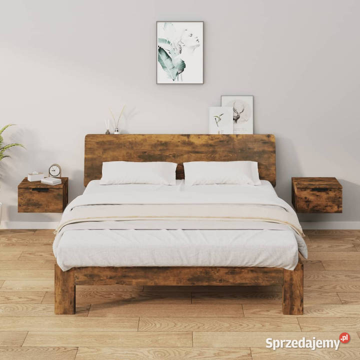 Wiszące szafki nocne 2 przydymiony dąb 34x30x20 Warszawa sprzedam