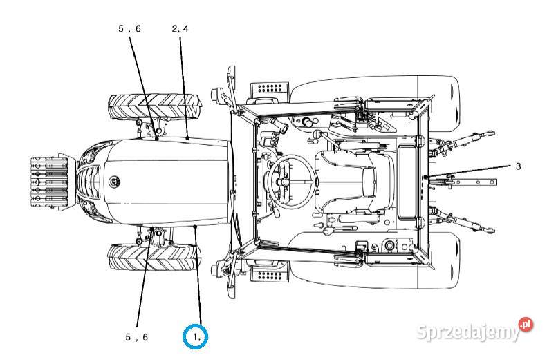 Naklejka na maskę lewa LS Tractor 40318420 Tajęcina