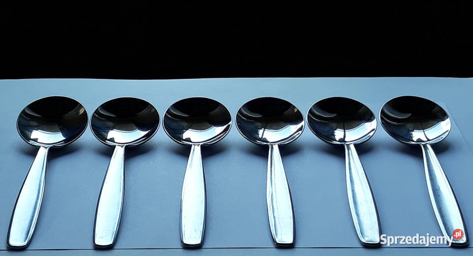 Łyżki do bulionu WKLĘSŁY Gerlach sztućce PRL Dąbrowa Górnicza