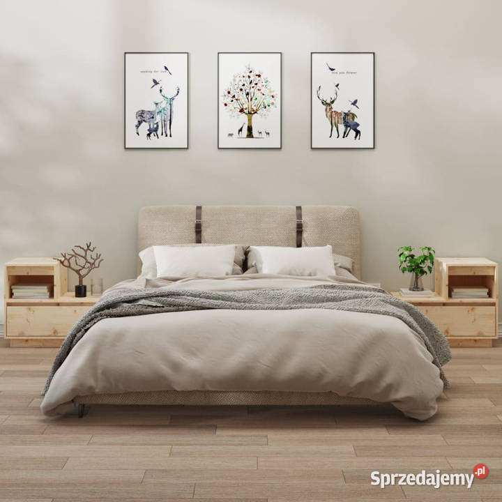 Szafki nocne 2 60x34x51 lite drewno sosnowe Warszawa