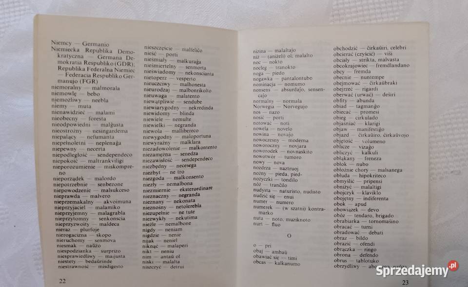Turystyczny SŁOWNICZEK polsko esperancki słowniki Oborniki sprzedam