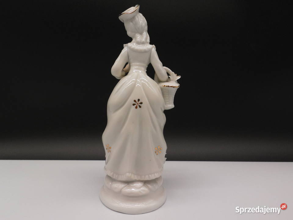 Porcelanowa Figurka Damy w Stylu Rokoko Raszków